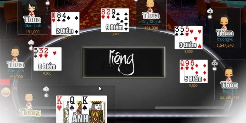 Cách chia bài được Liêng cơ bản từng bước